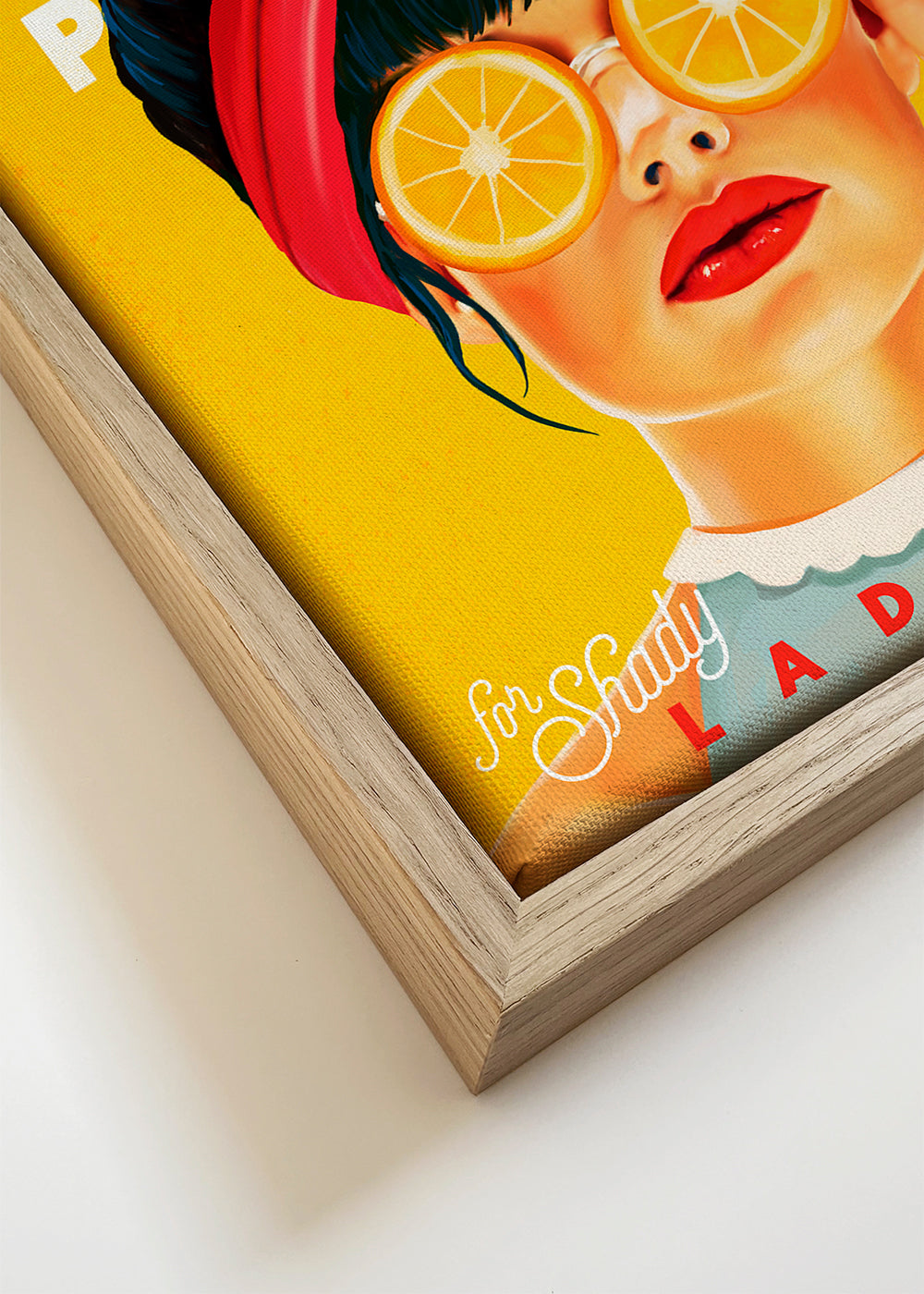 Sztuka do kuchni pin-up z plasterkami pomarańczy
