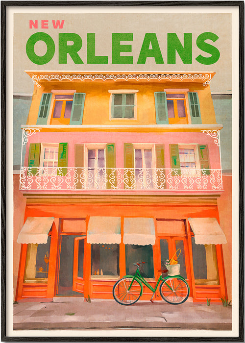Plakat miast New Orleans vintage