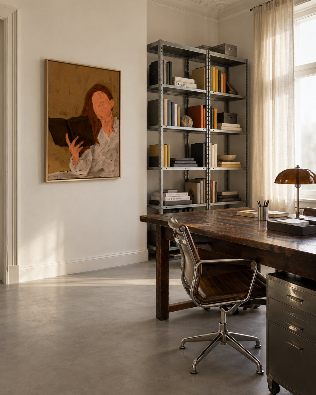 Book lover 1 - Framed canvas in an interior