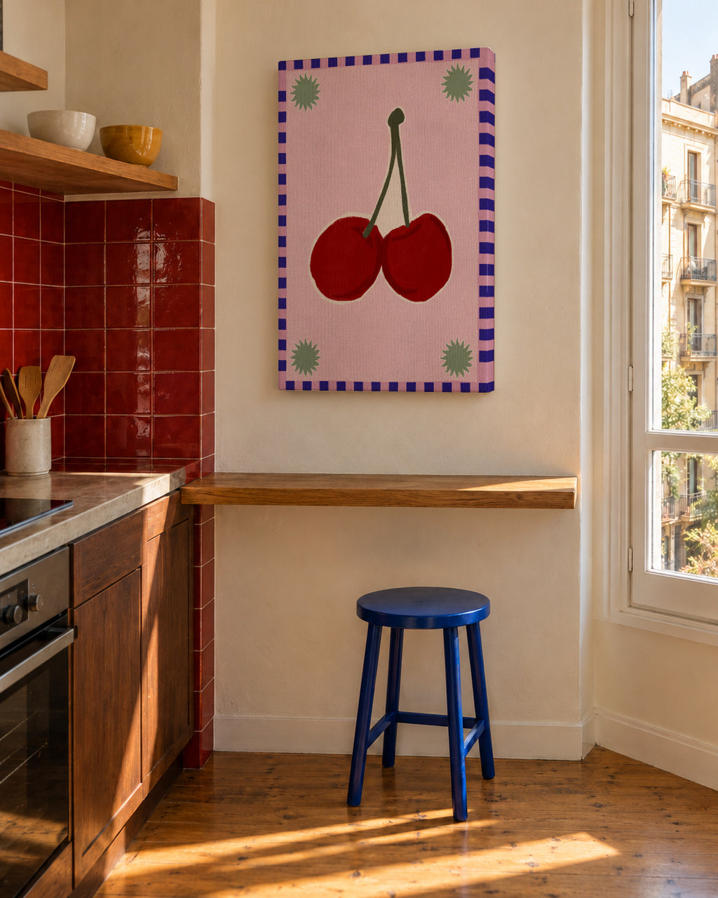 Lush duo 1 - Unframed canvas in an interior
