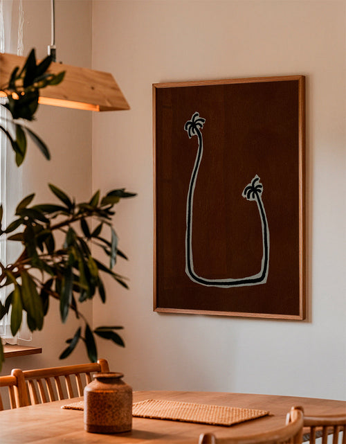 Plakat botaniczny: minimalistyczne palmy
