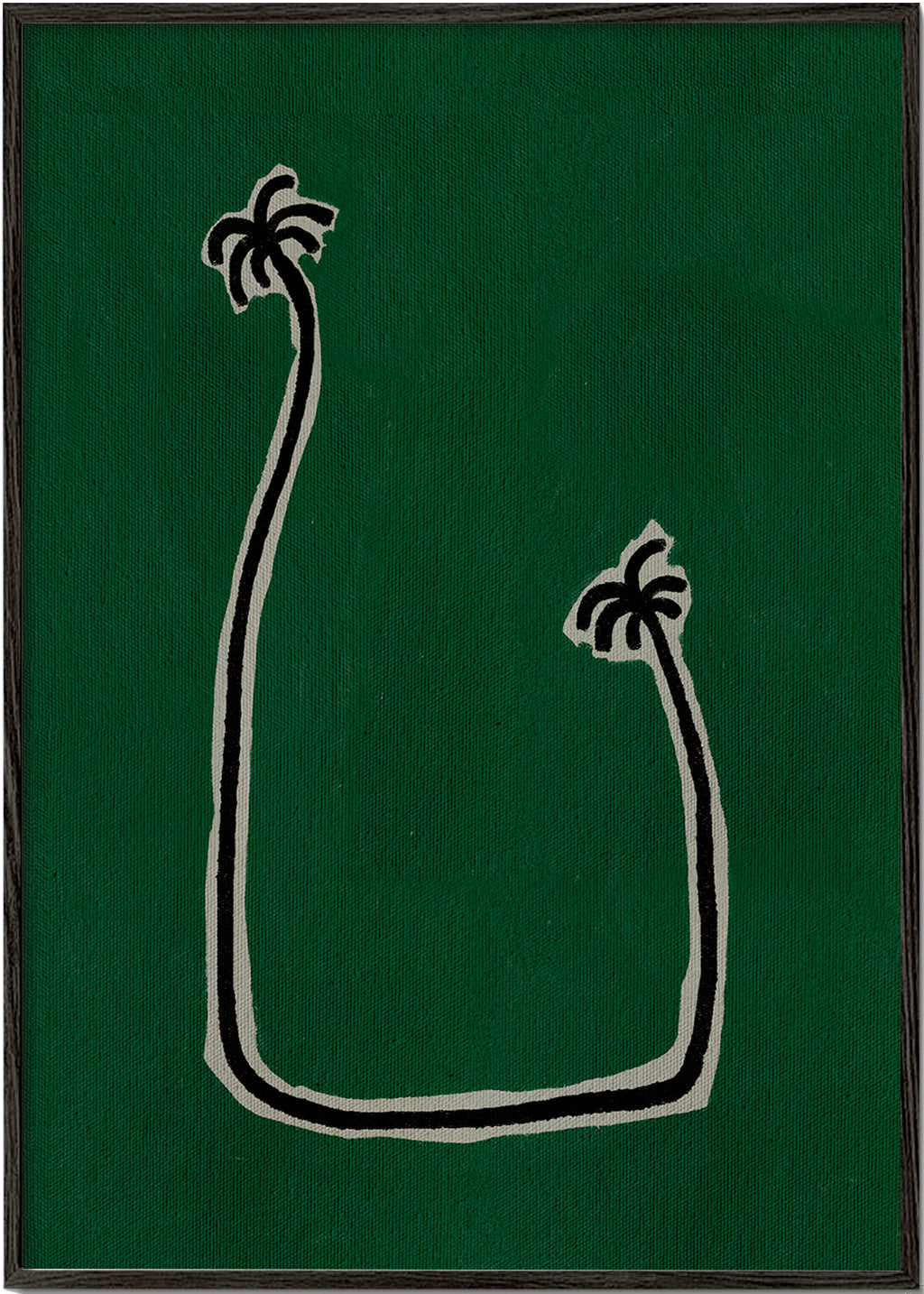 Plakat botaniczny z liniowymi palmami