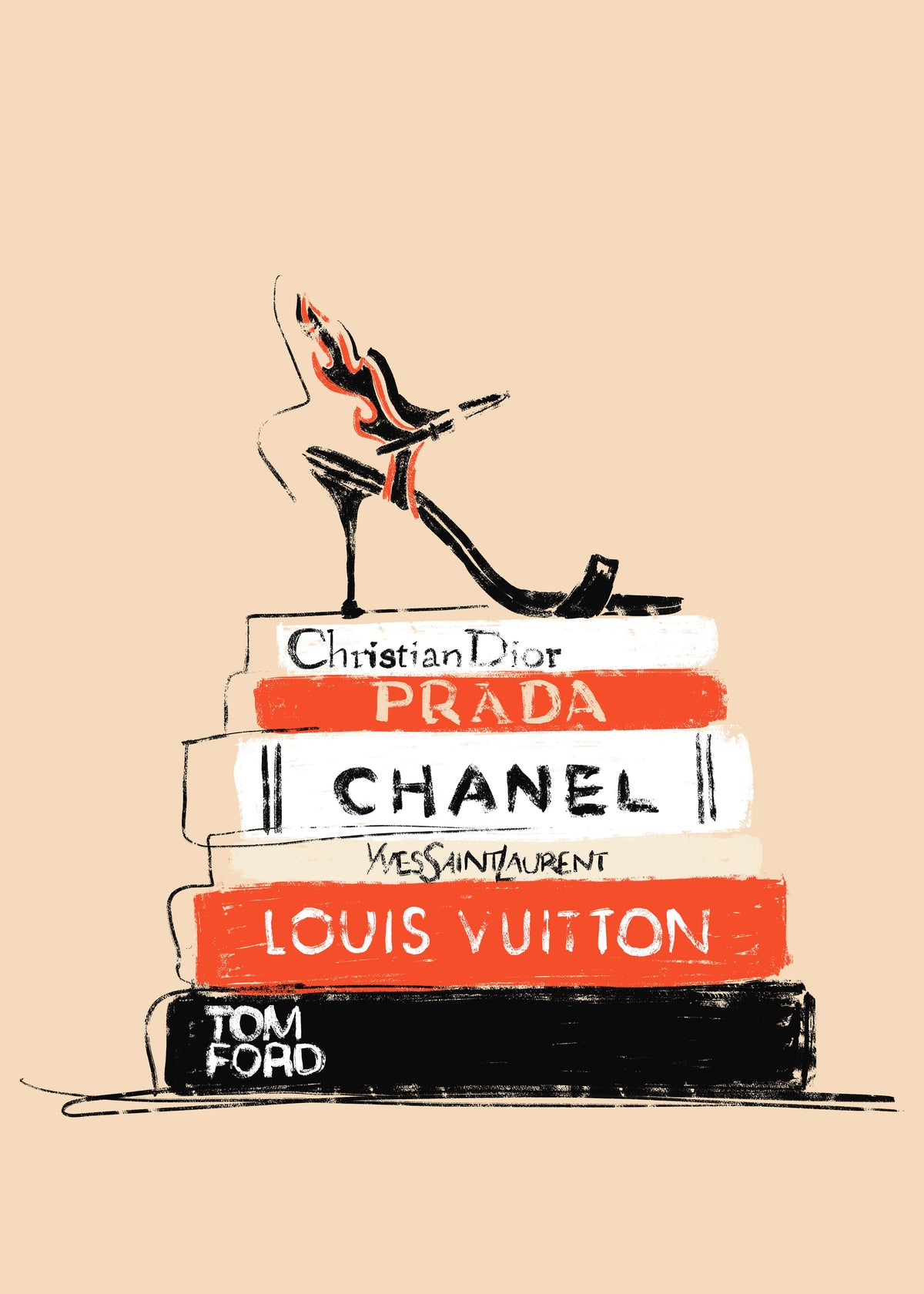 Fashion Books - Unframed art print