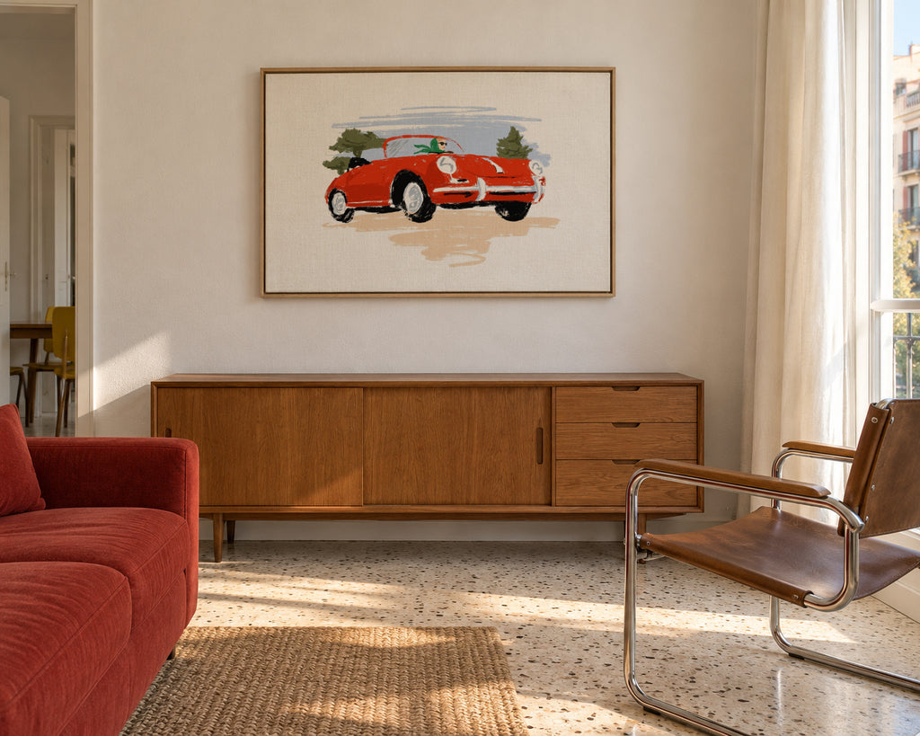On the road - Framed canvas in an interior