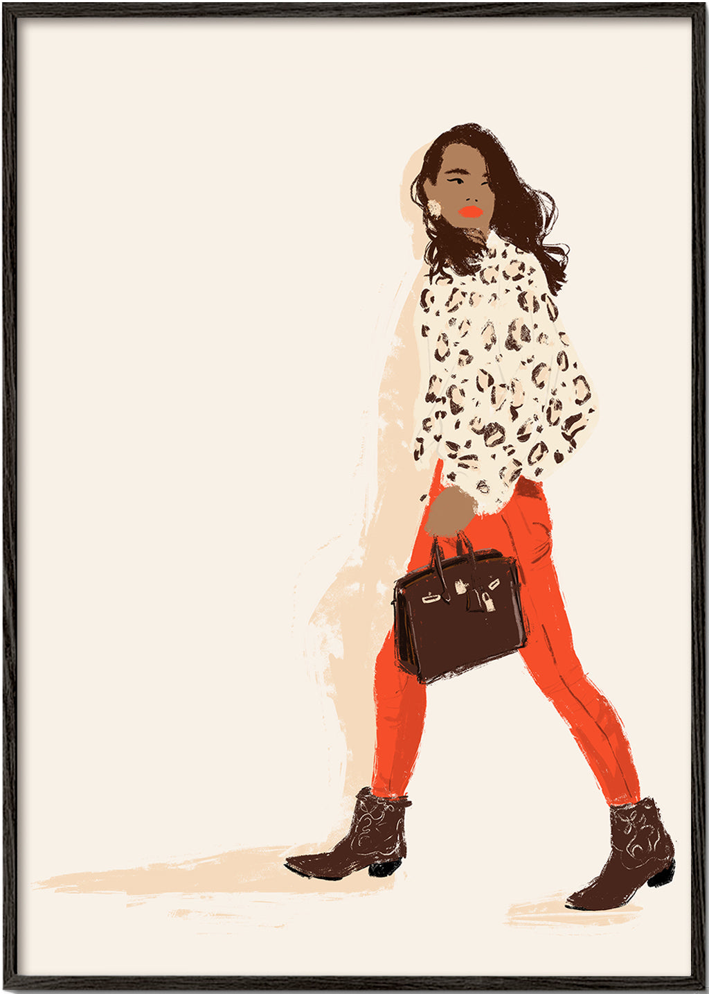 Ilustracja mody z kowbojkami