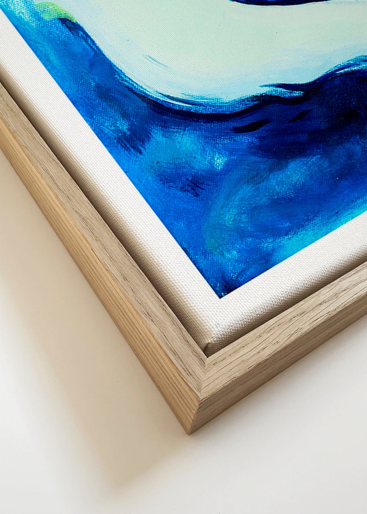 Obraz łabędź na niebieskim tle – Canvas detail