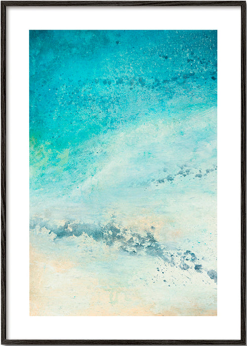 Abstrakcyjne morze w turkusie – Black Frame