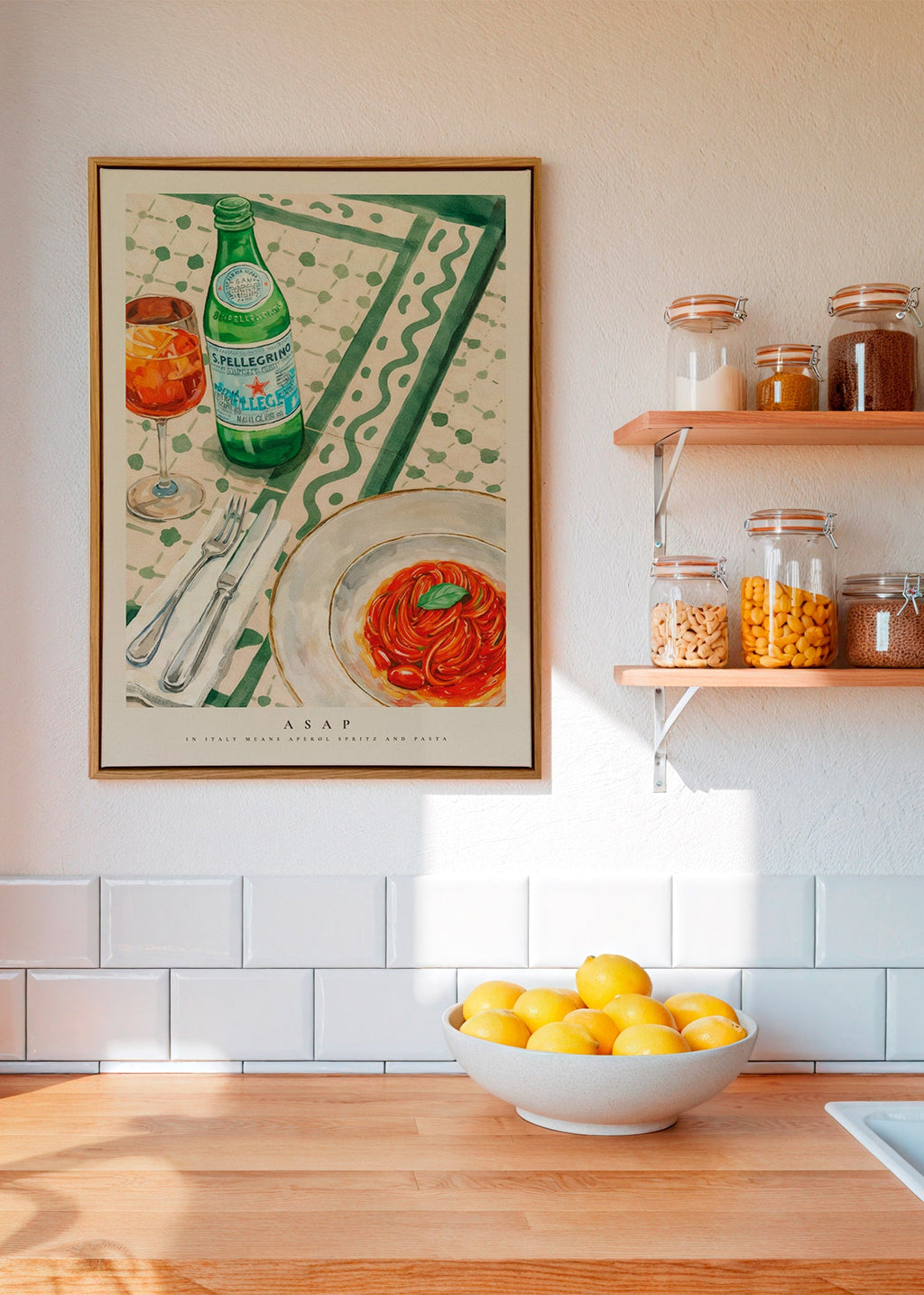 Sztuka do kuchni Aperol Spritz i makaron