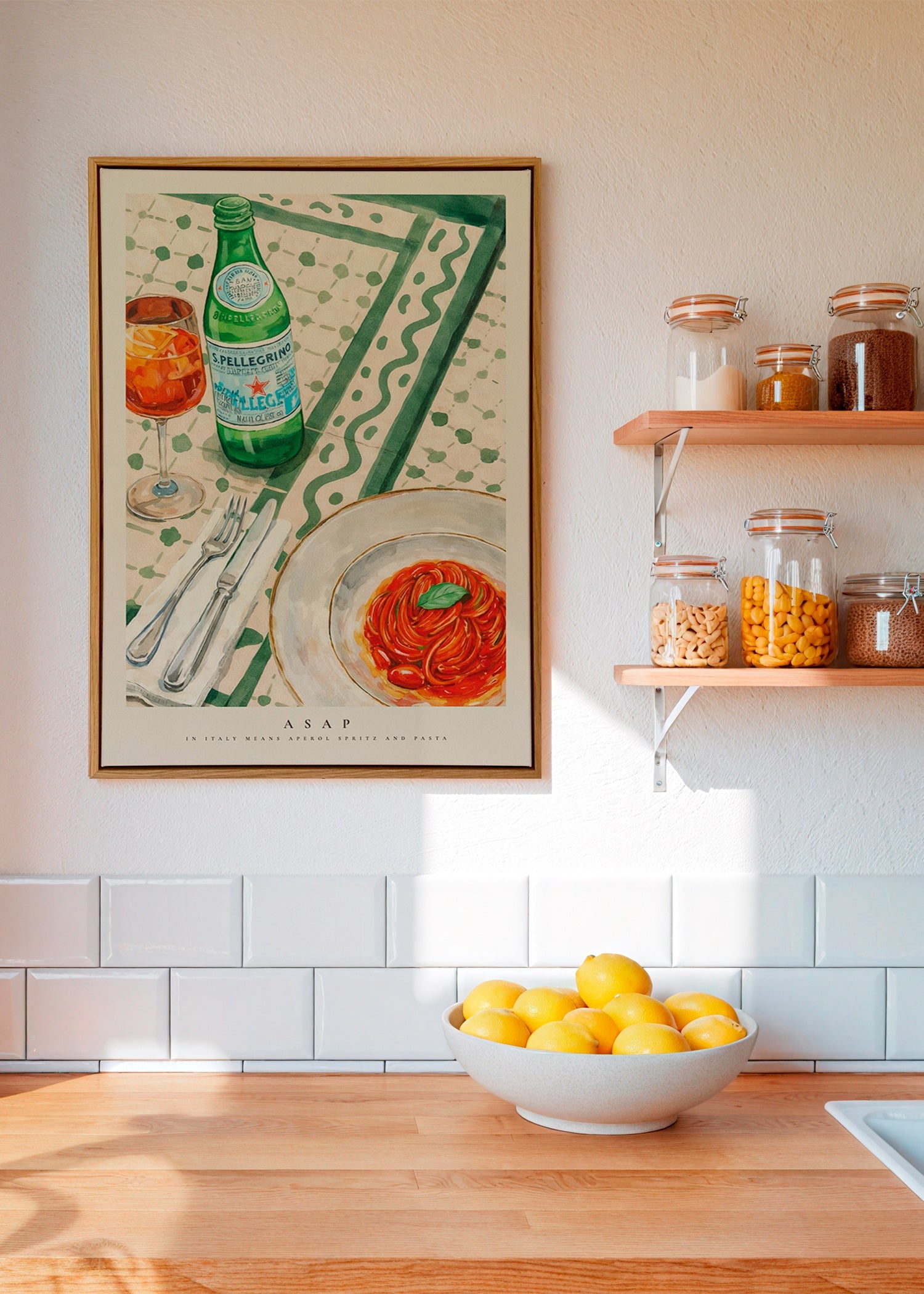Sztuka do kuchni Aperol Spritz i makaron