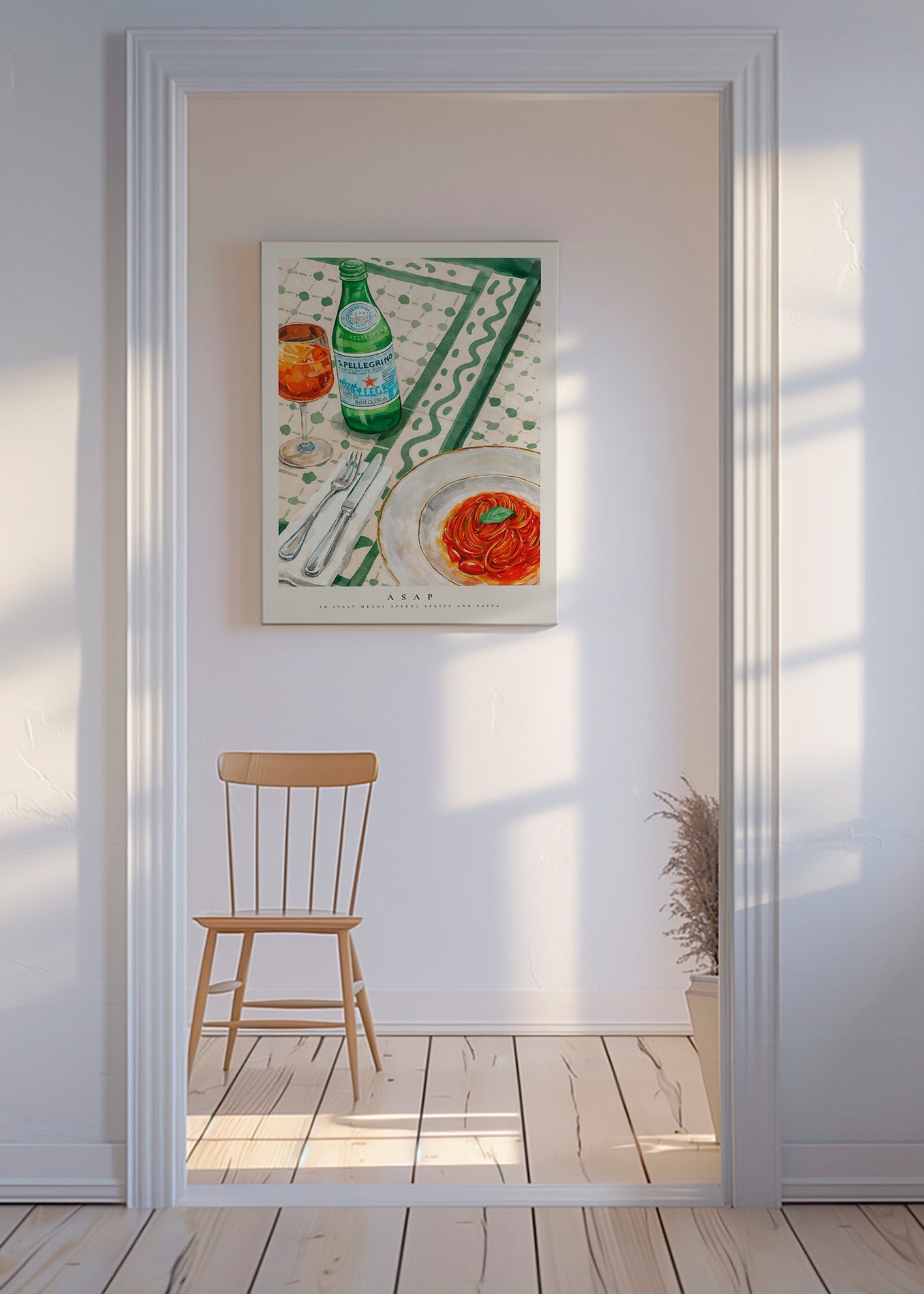 Sztuka do kuchni Aperol Spritz i makaron