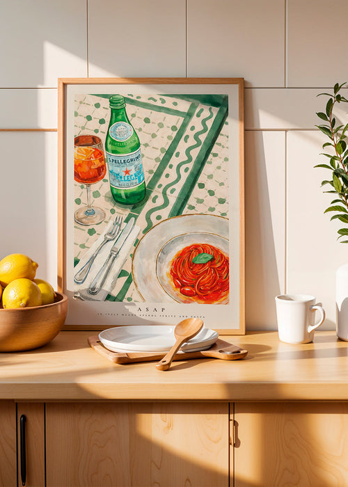 Sztuka do kuchni Aperol Spritz i makaron