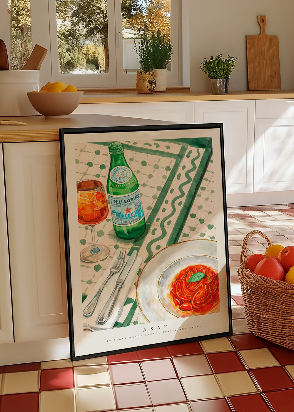 Sztuka do kuchni Aperol Spritz i makaron
