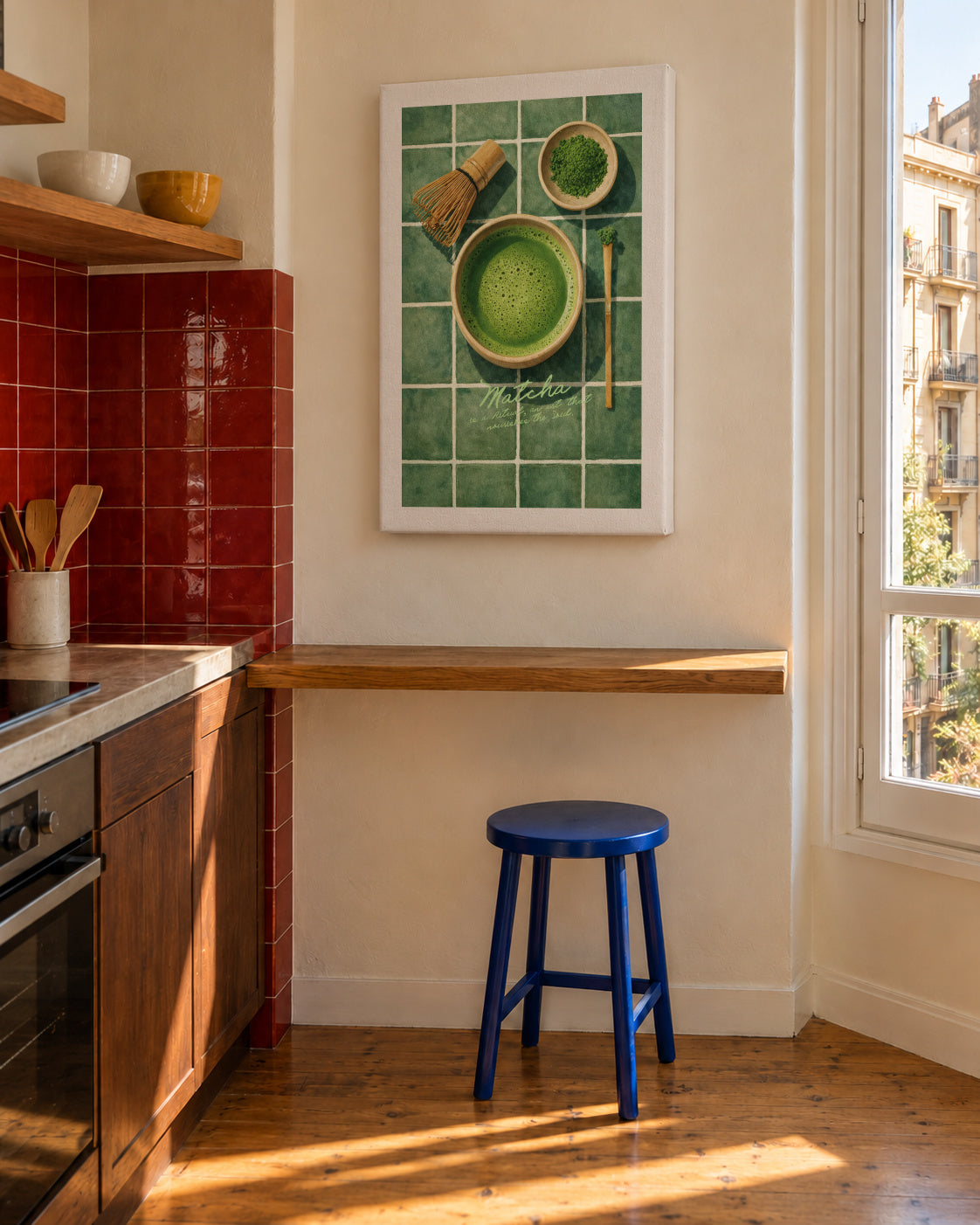 Matcha: the art that nourishes the soul - Unframed canvas in an interior
