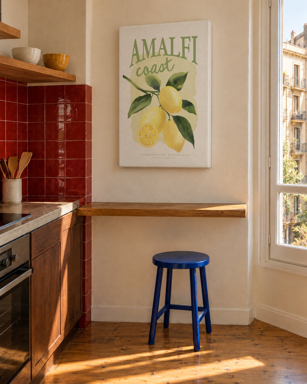 Amalfi Coast - Unframed canvas in an interior