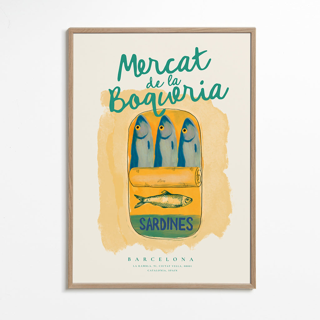 Sztuka do kuchni Mercat de la Boqueria - sardynki w puszce