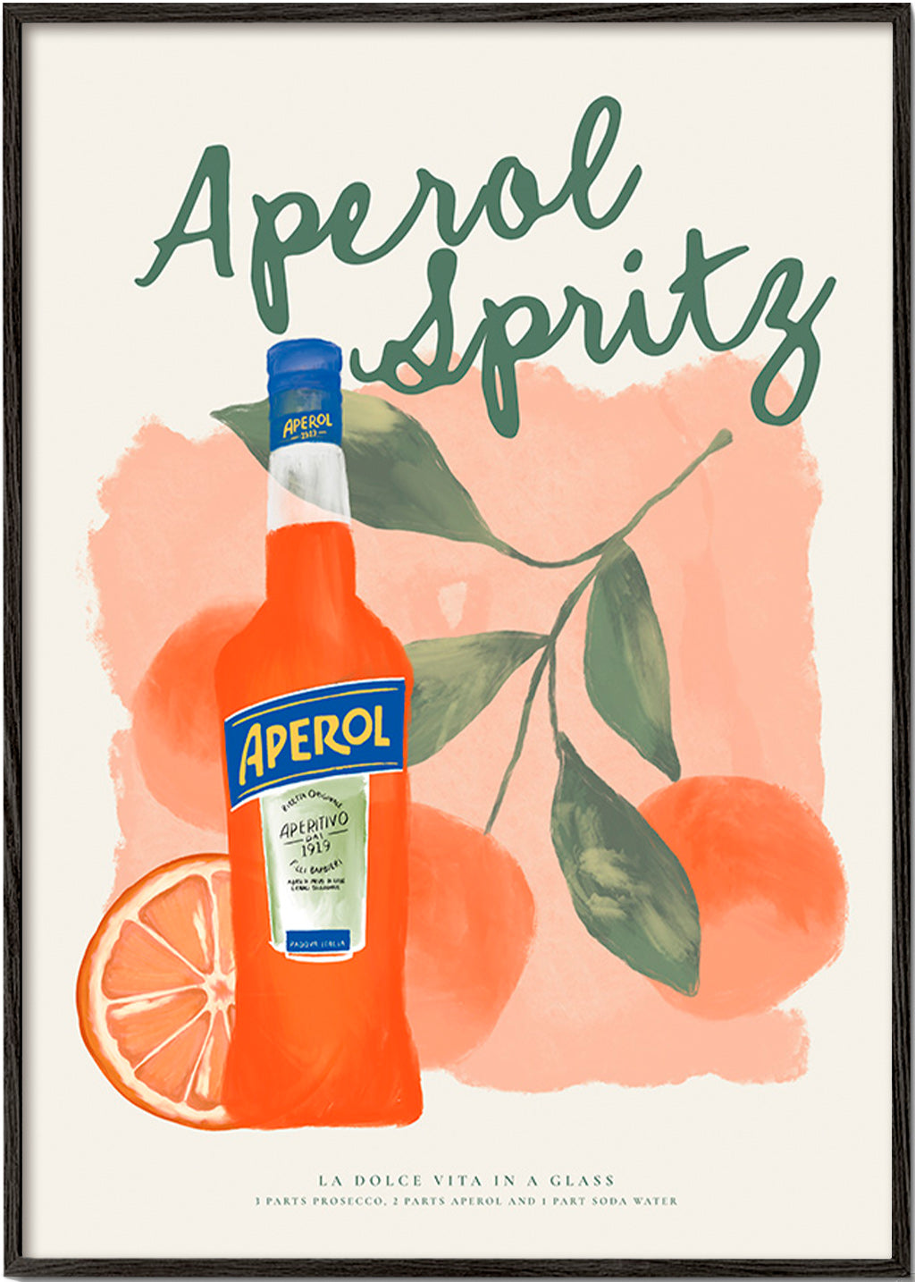 Sztuka do kuchni Aperol Spritz butelka z pomarańczami