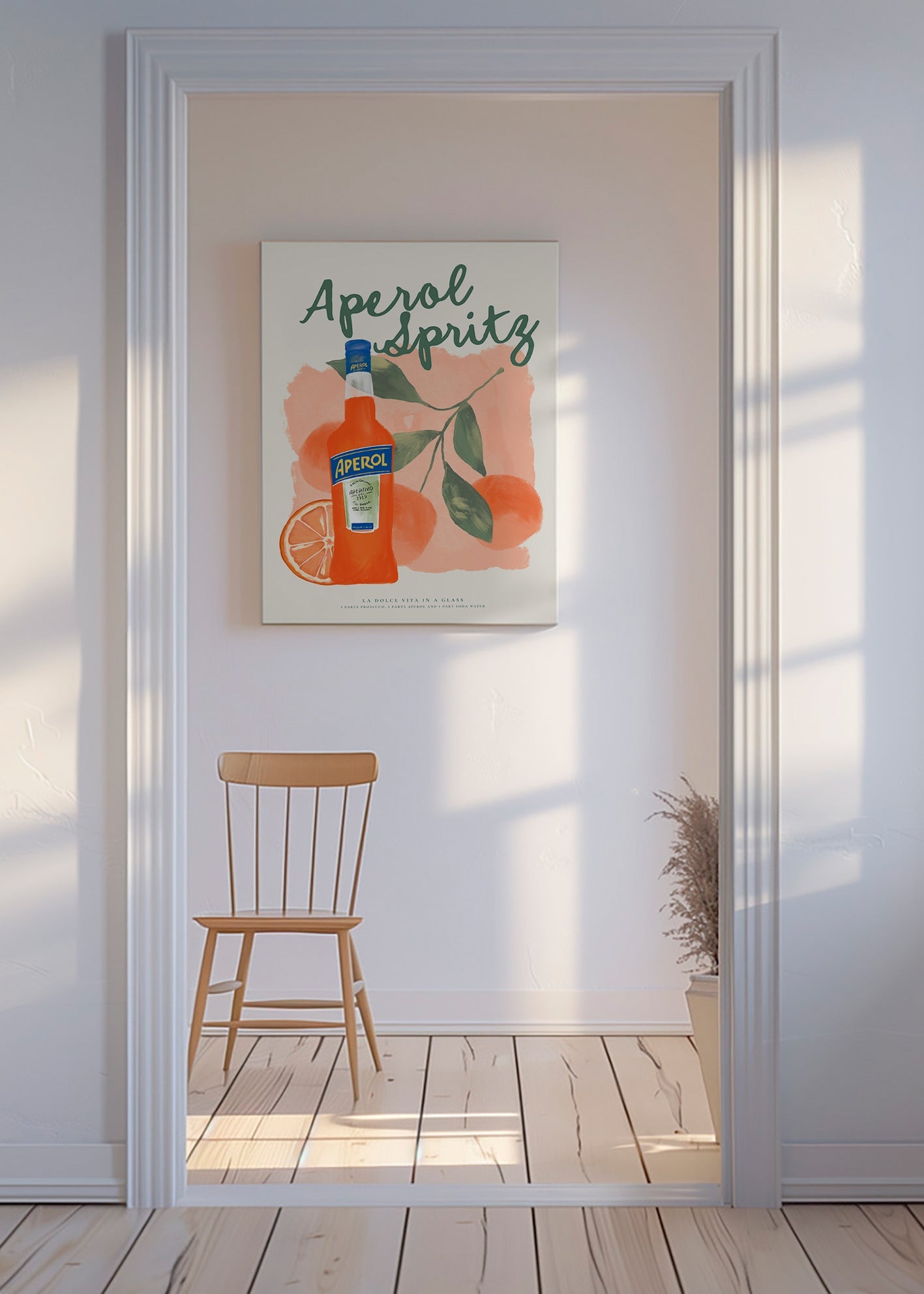 Sztuka do kuchni Aperol Spritz butelka z pomarańczami