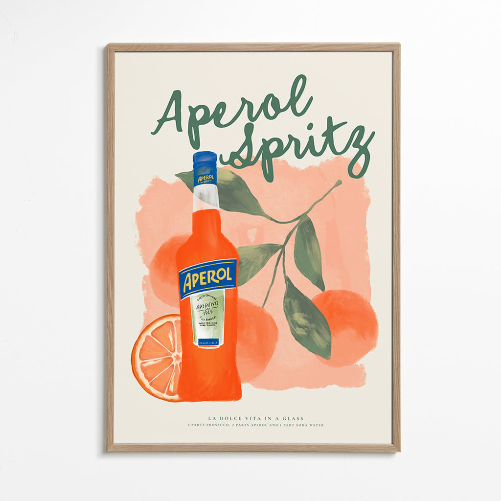 Sztuka do kuchni Aperol Spritz butelka z pomarańczami