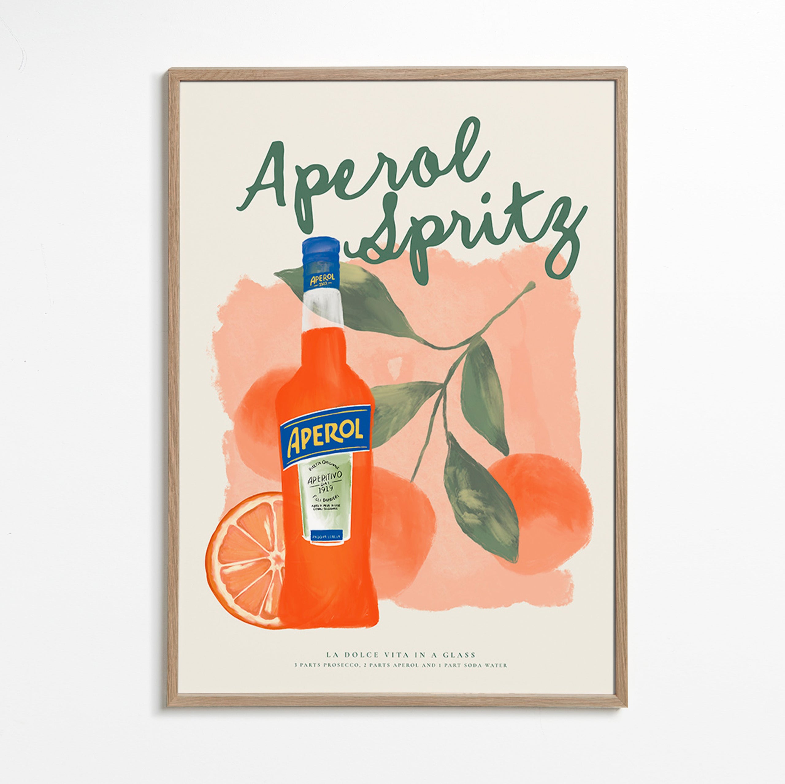 Sztuka do kuchni Aperol Spritz butelka z pomarańczami