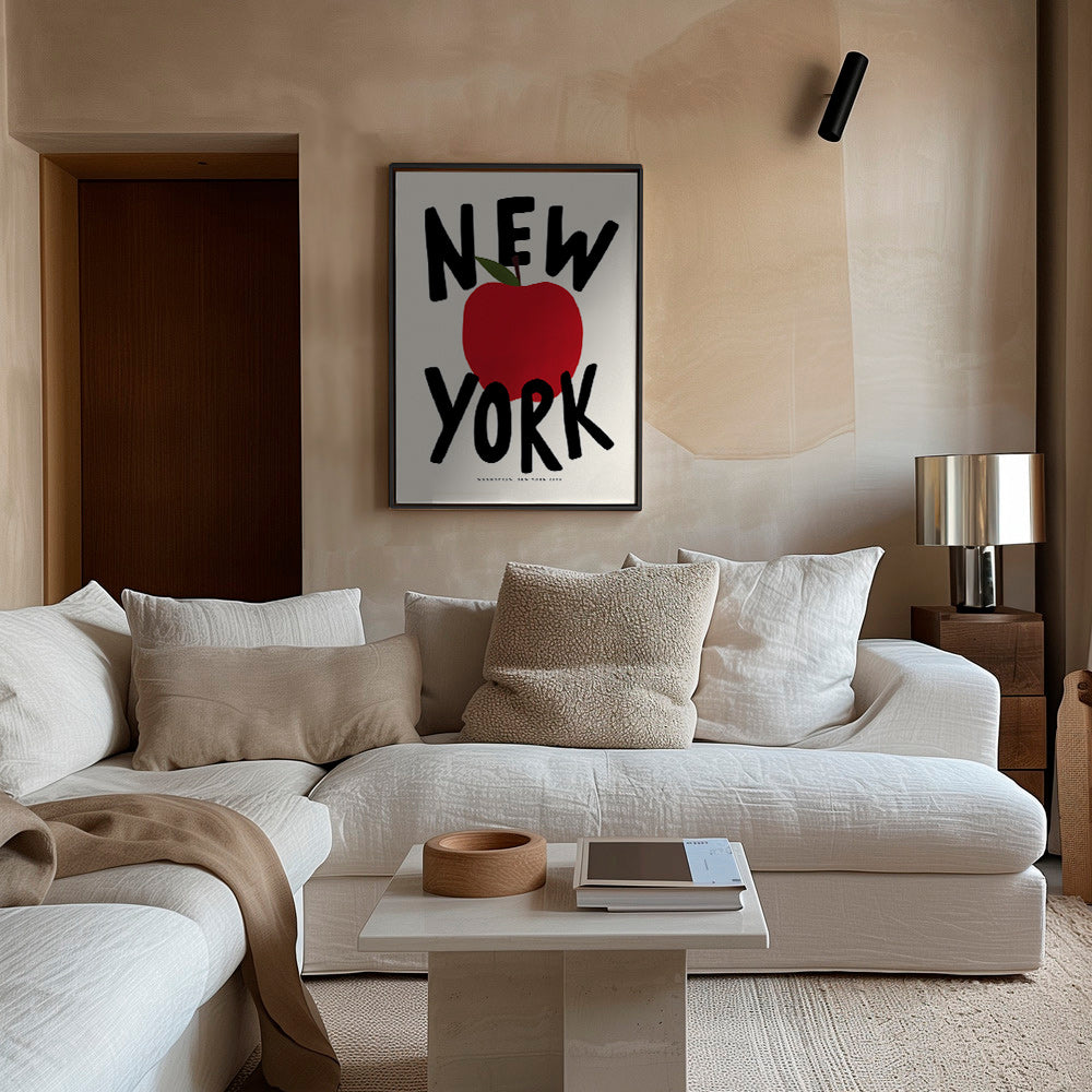 Sztuka do kuchni New York czerwone jabłko