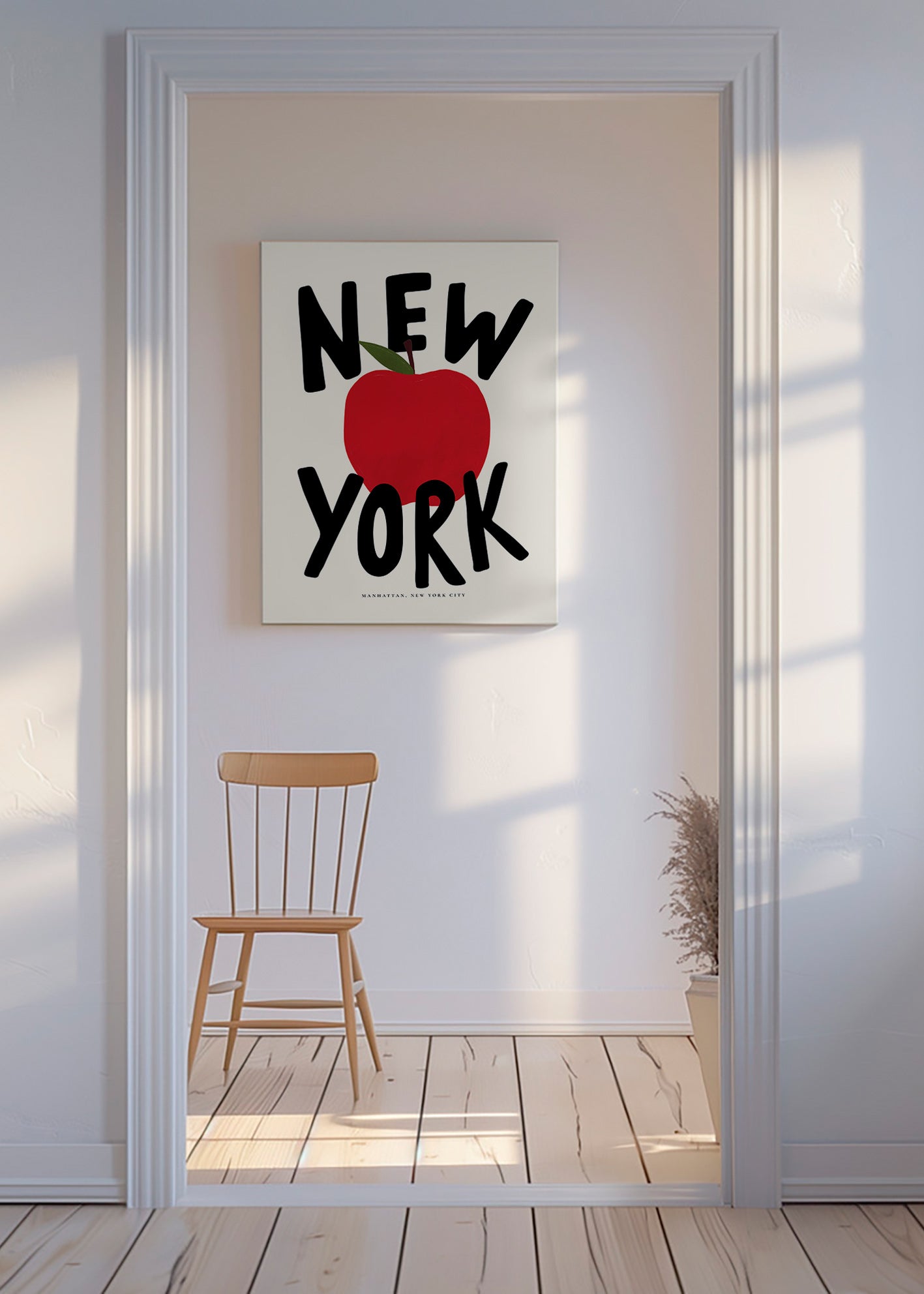 Sztuka do kuchni New York czerwone jabłko