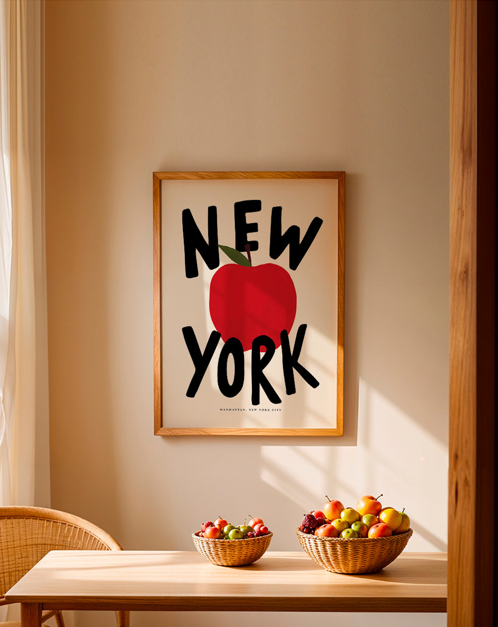Sztuka do kuchni New York czerwone jabłko
