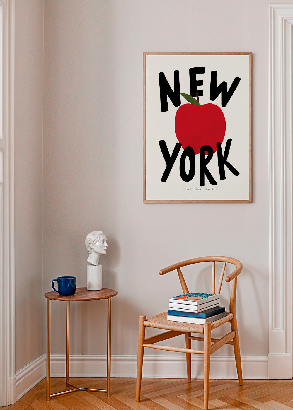 Sztuka do kuchni New York czerwone jabłko