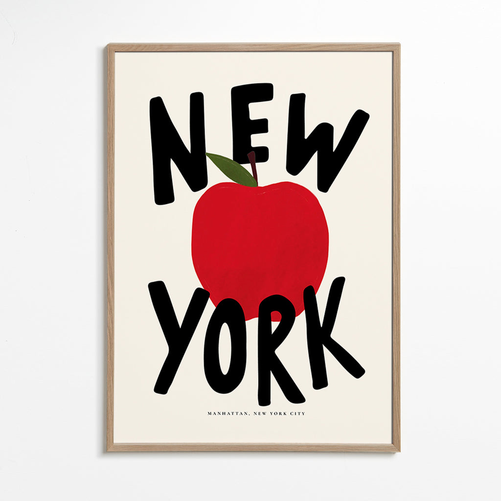 Sztuka do kuchni New York czerwone jabłko