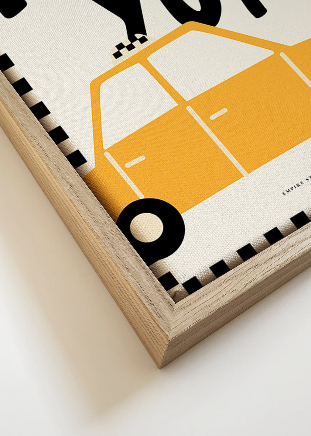 Plakat miejski New York taxi z wyrazistą typografią