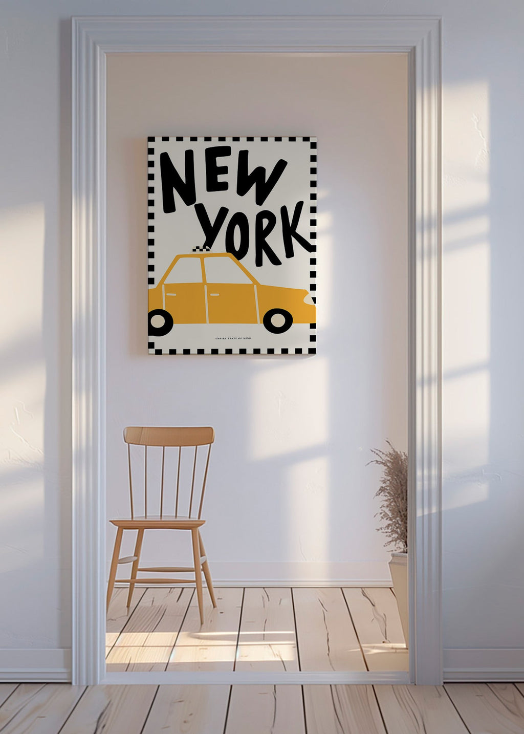 Plakat miejski New York taxi z wyrazistą typografią