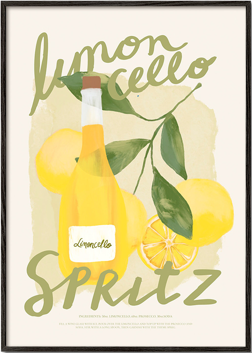 Sztuka do kuchni Limoncello Spritz ilustracja