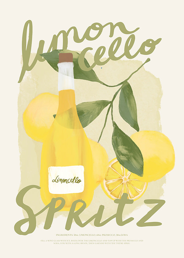 Sztuka do kuchni Limoncello Spritz ilustracja