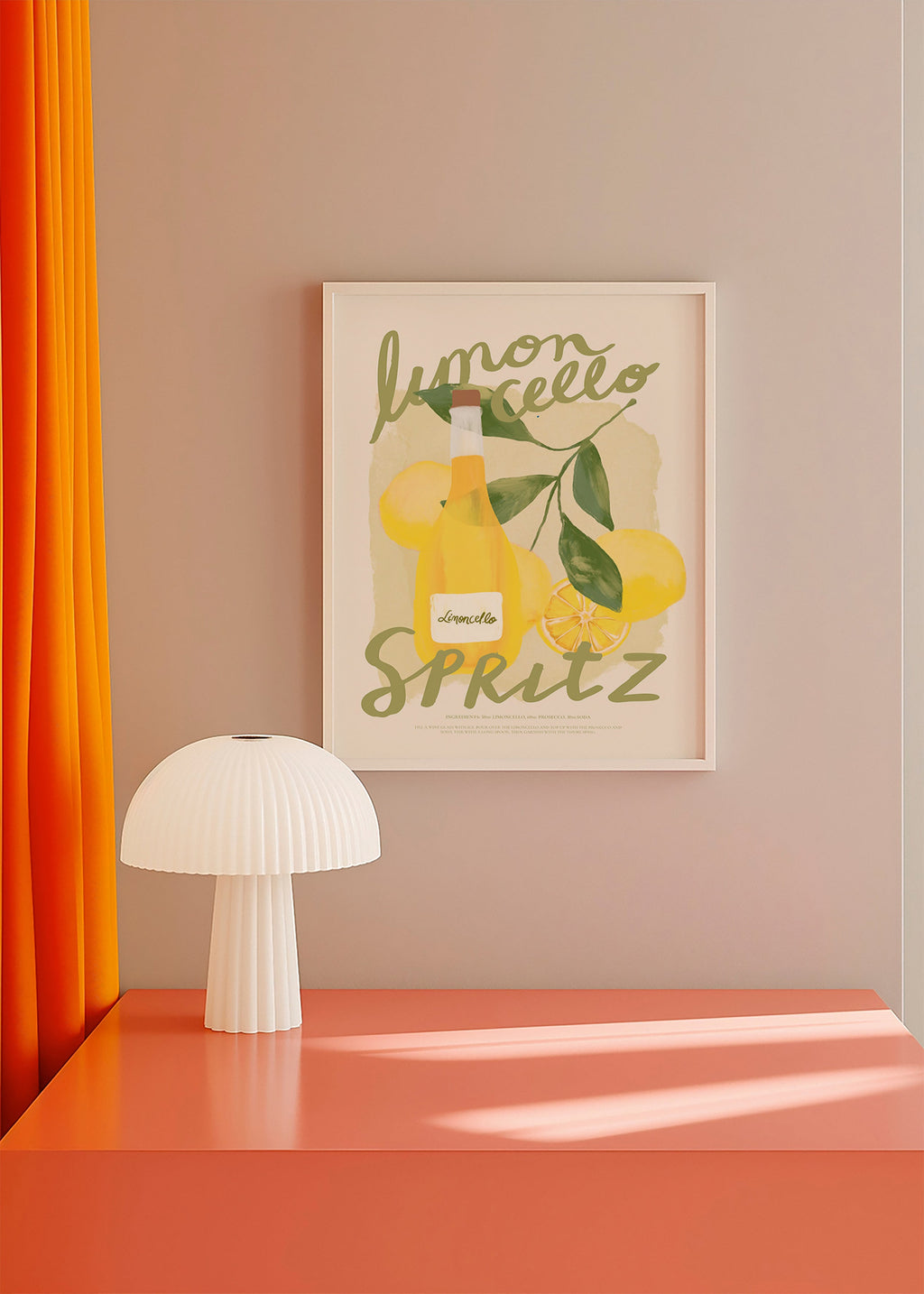 Sztuka do kuchni Limoncello Spritz ilustracja