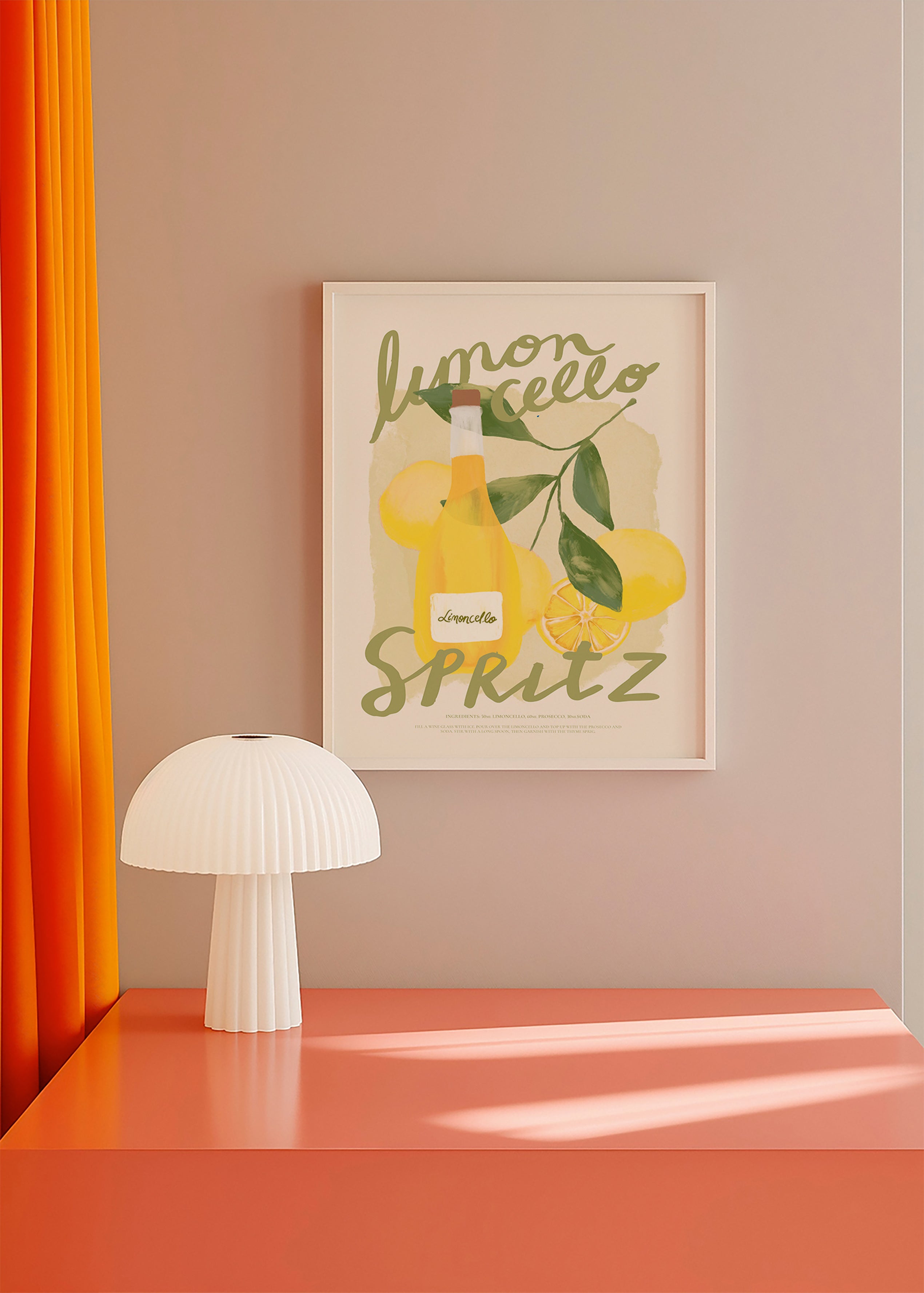 Sztuka do kuchni Limoncello Spritz ilustracja