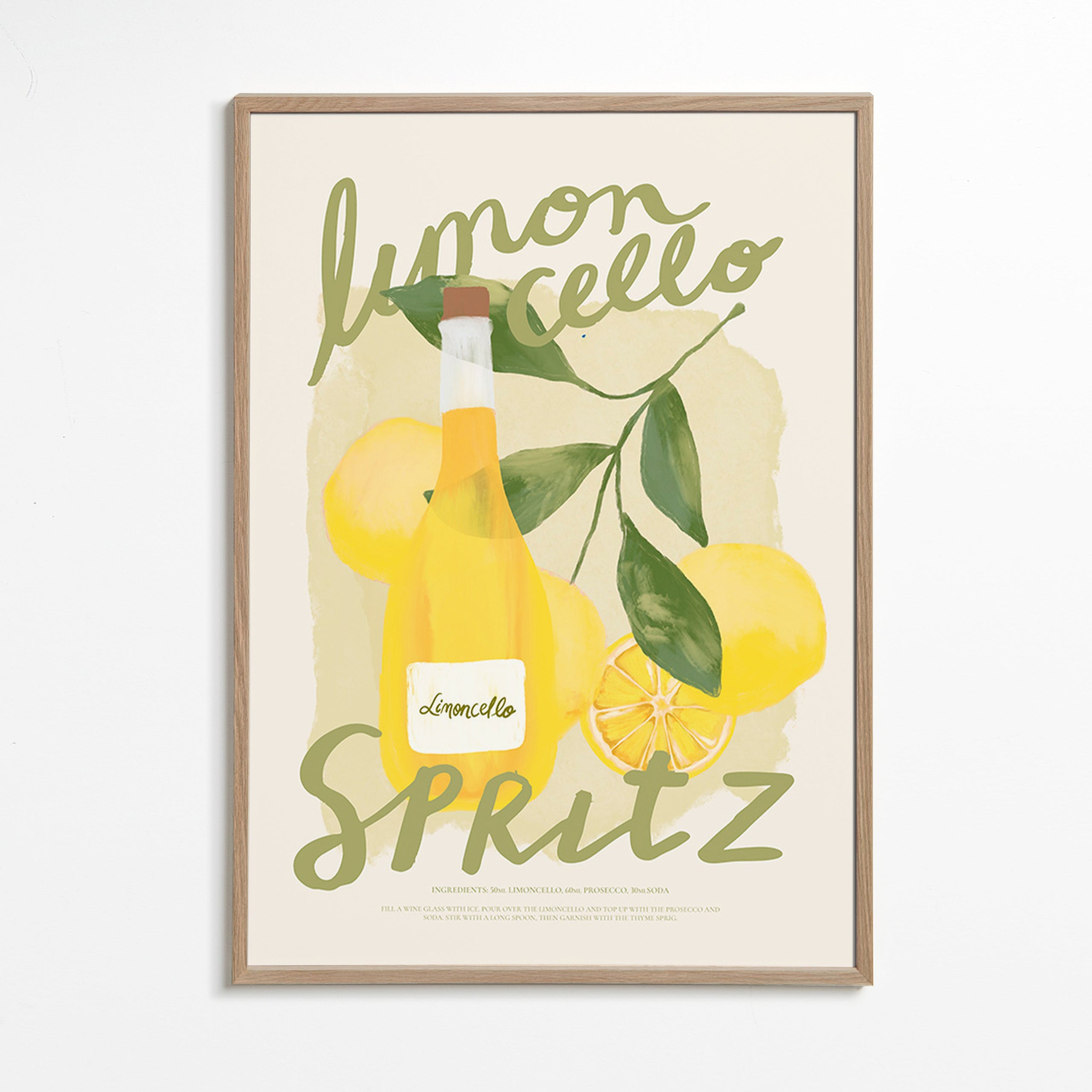 Sztuka do kuchni Limoncello Spritz ilustracja