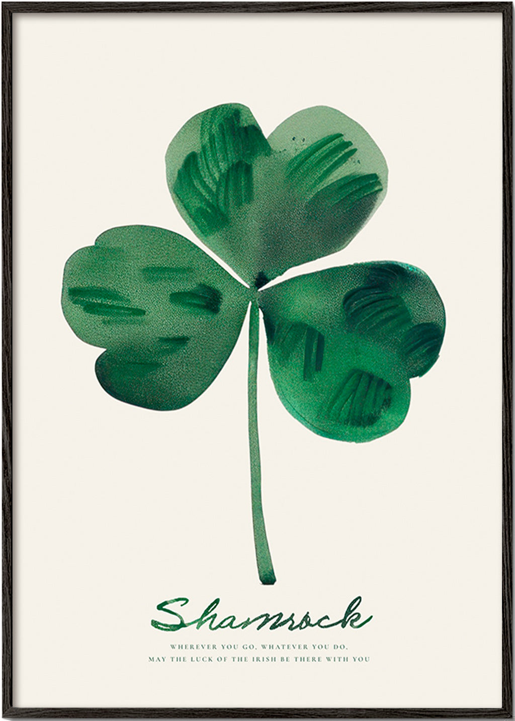 Plakat botaniczny Shamrock koniczyna akwarela