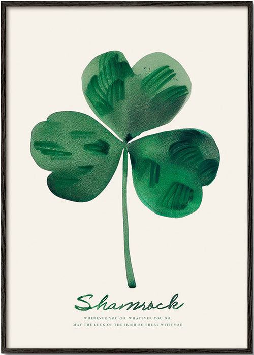 Plakat botaniczny Shamrock koniczyna akwarela
