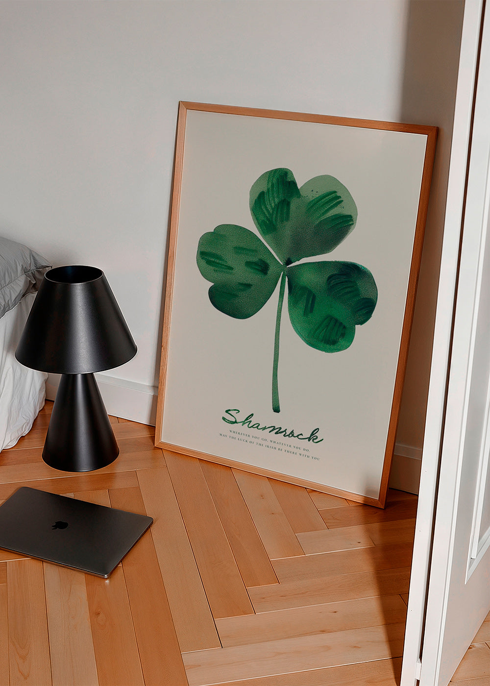 Plakat botaniczny Shamrock koniczyna akwarela