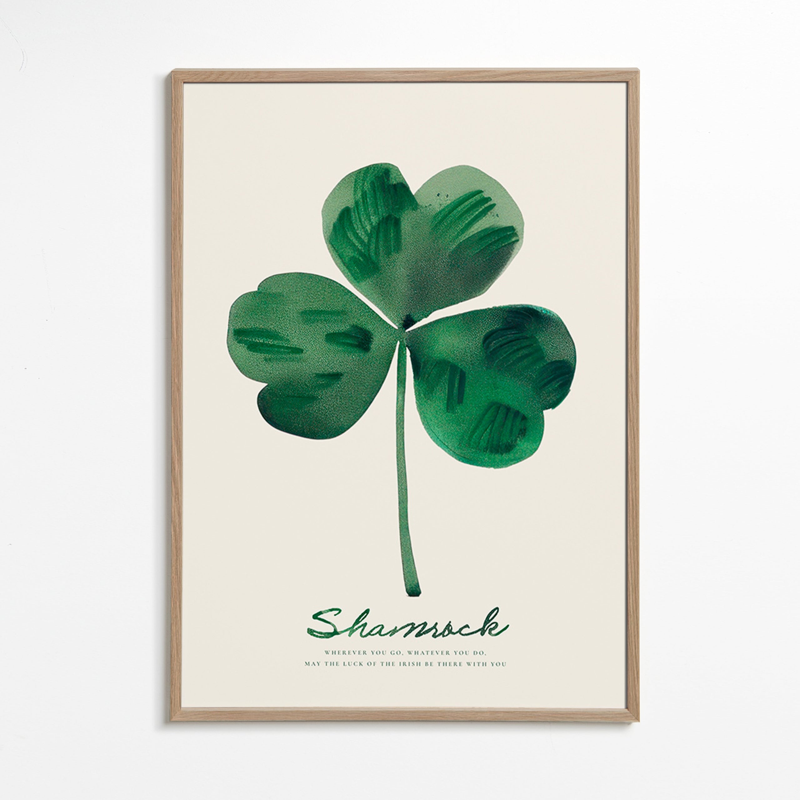 Plakat botaniczny Shamrock koniczyna akwarela