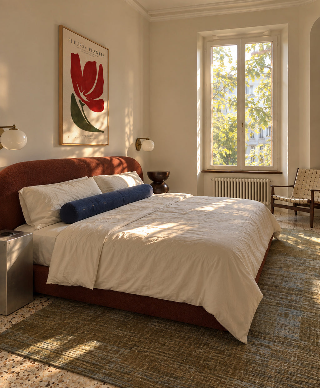 Red Poppy - Framed canvas in an interior