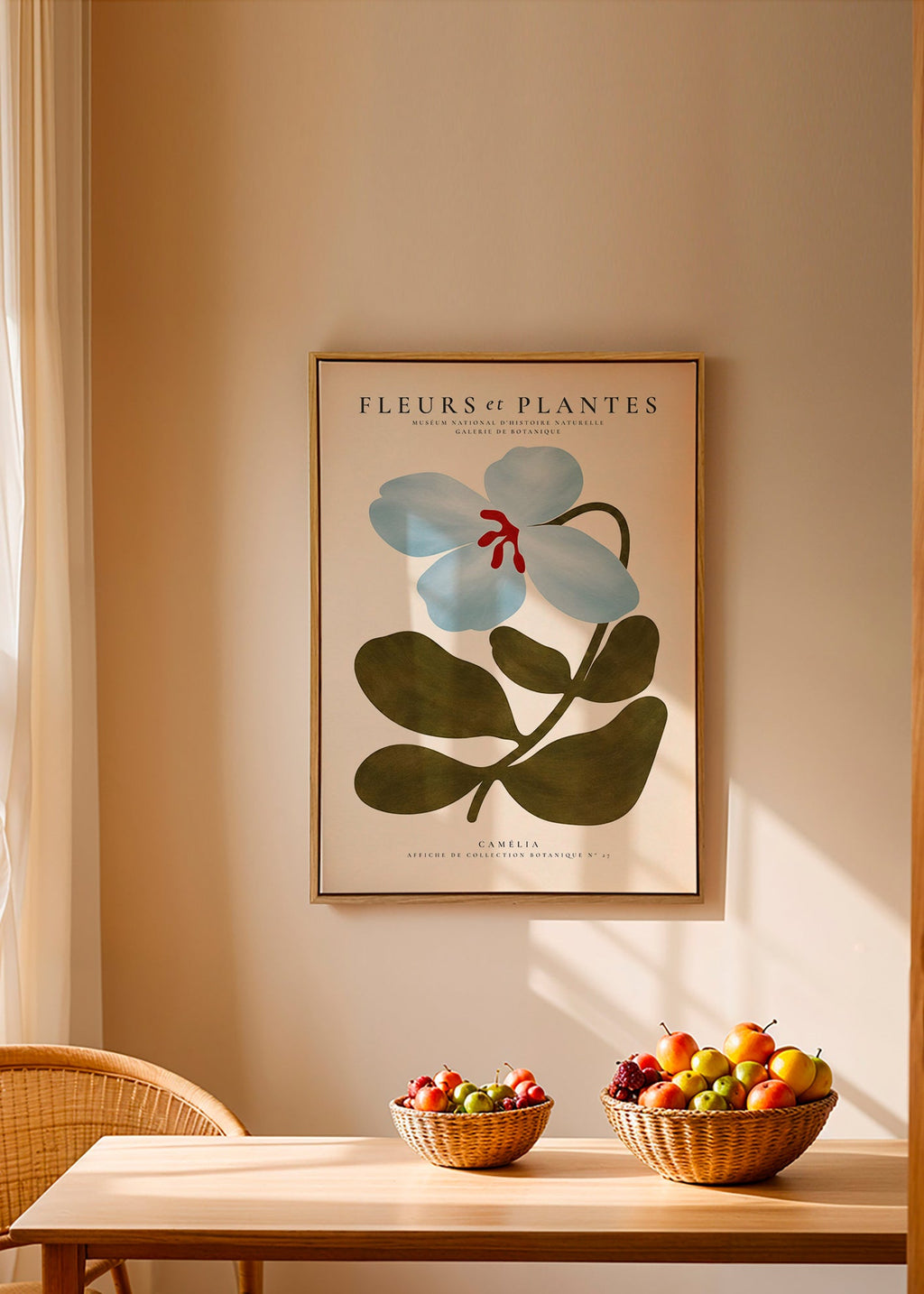 Plakat botaniczny Niebieska kamelia