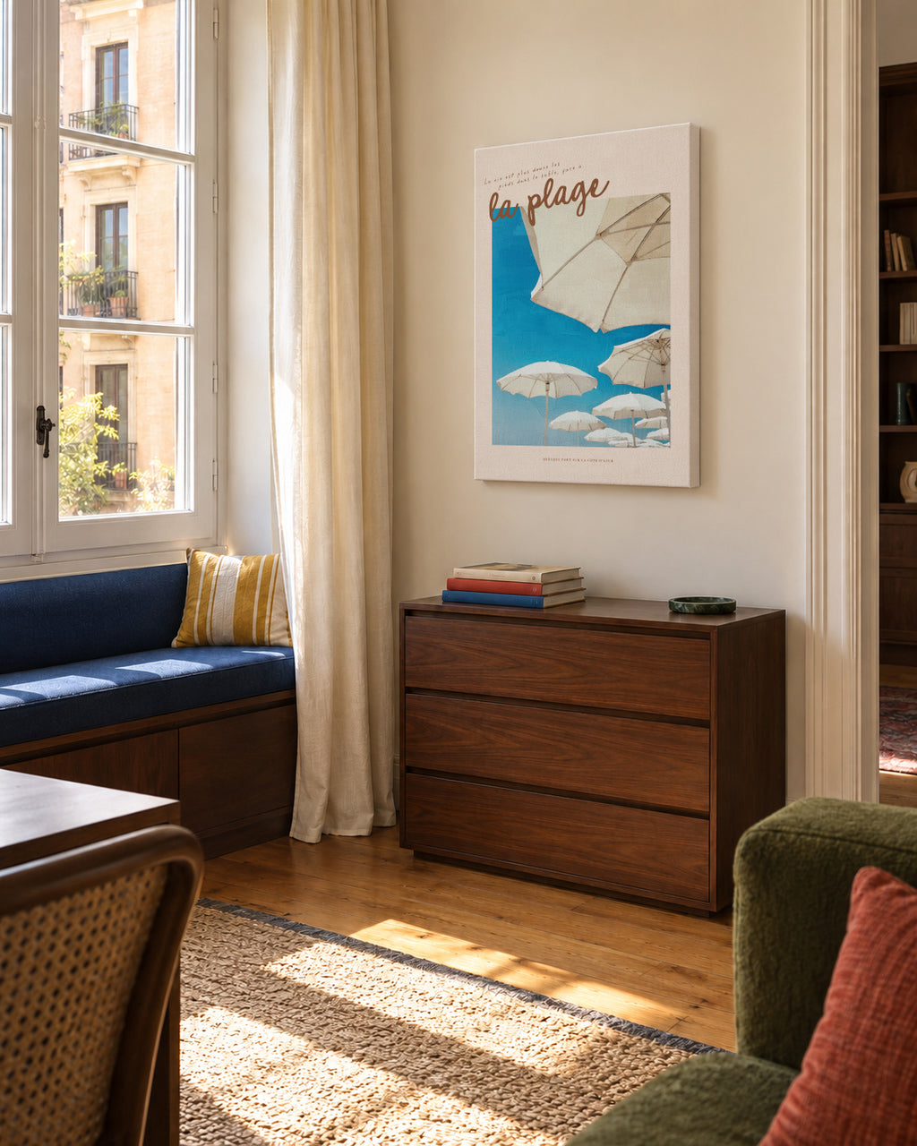 La Plage - Unframed canvas in an interior