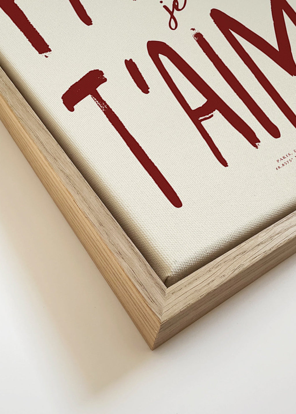Plakat podróżniczy typograficzny Paris je t'aime