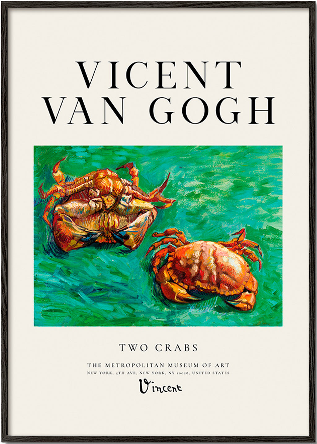 Two Crabs Van Gogha — Kraby na zielonym tle
