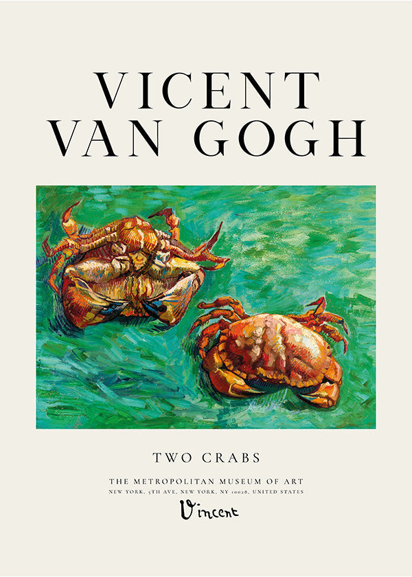 Two Crabs Van Gogha — Kraby na zielonym tle