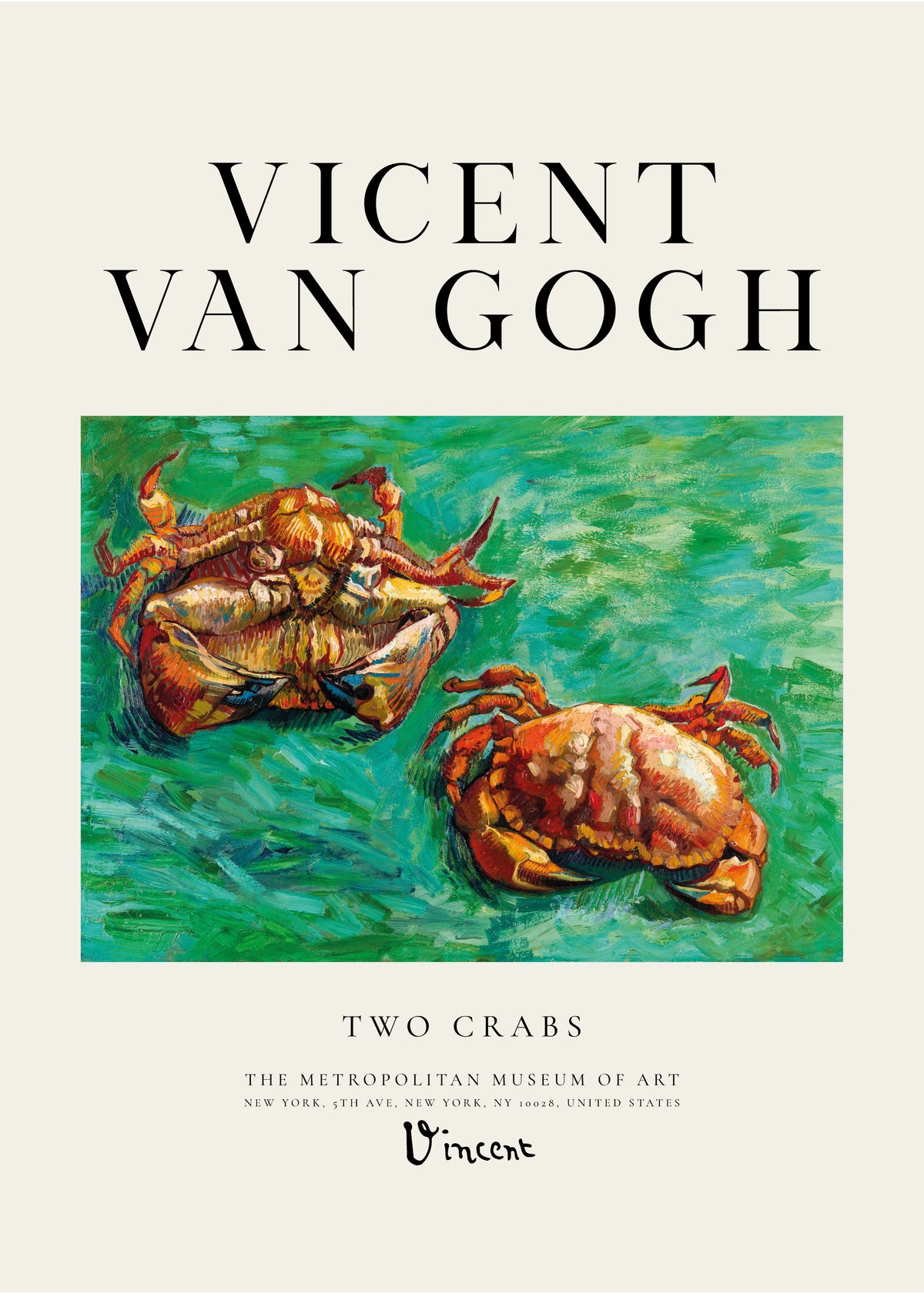 Vicent Van Gogh - Two Crabs - Unframed art print
