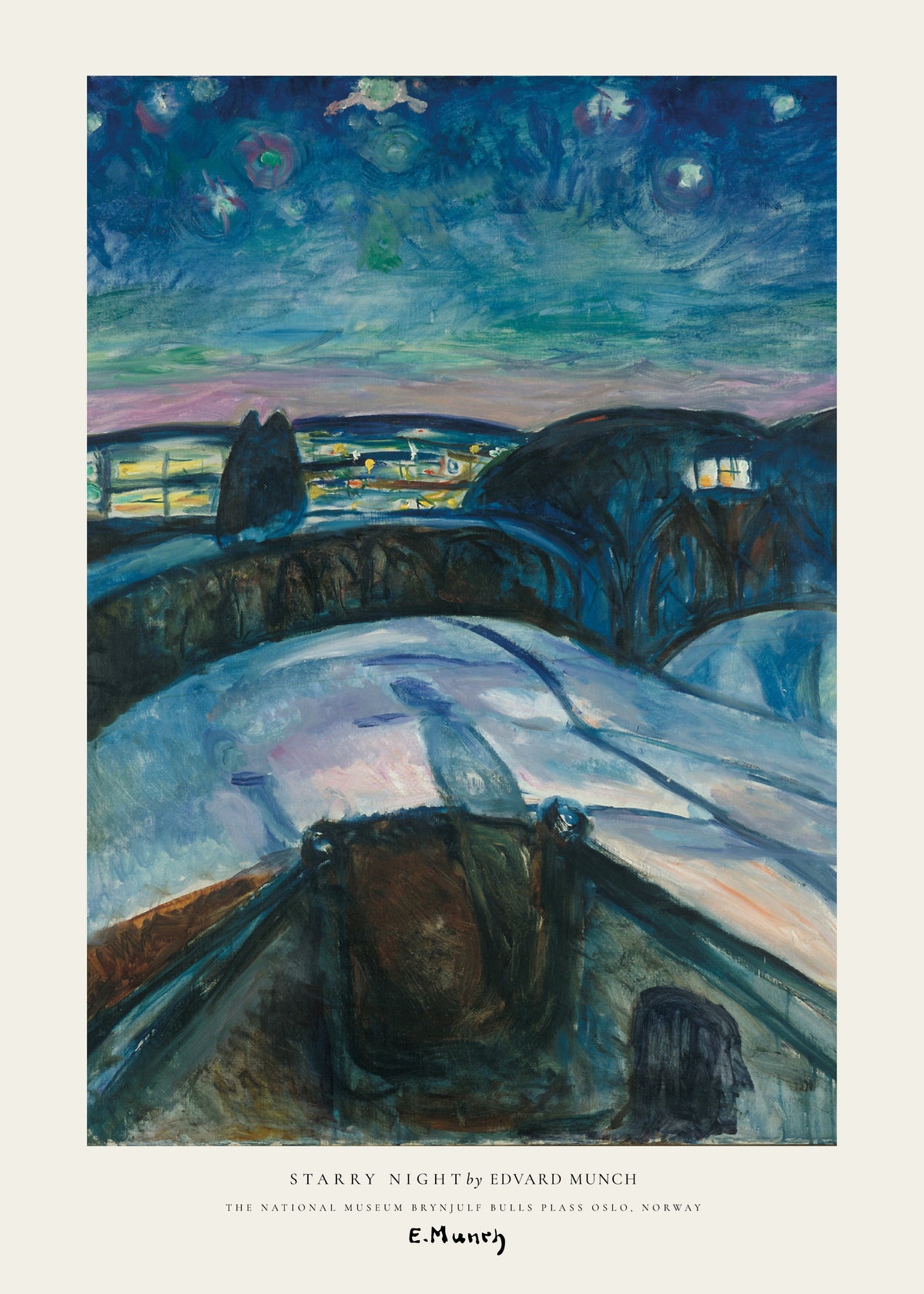 Starry Night by Edvard Munch - Unframed art print