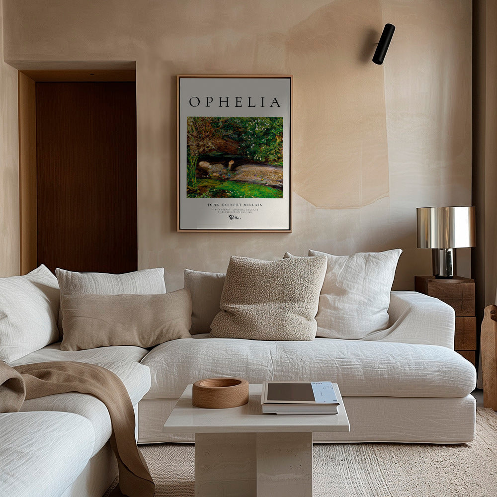 Plakat botaniczny Ophelia przy strumieniu