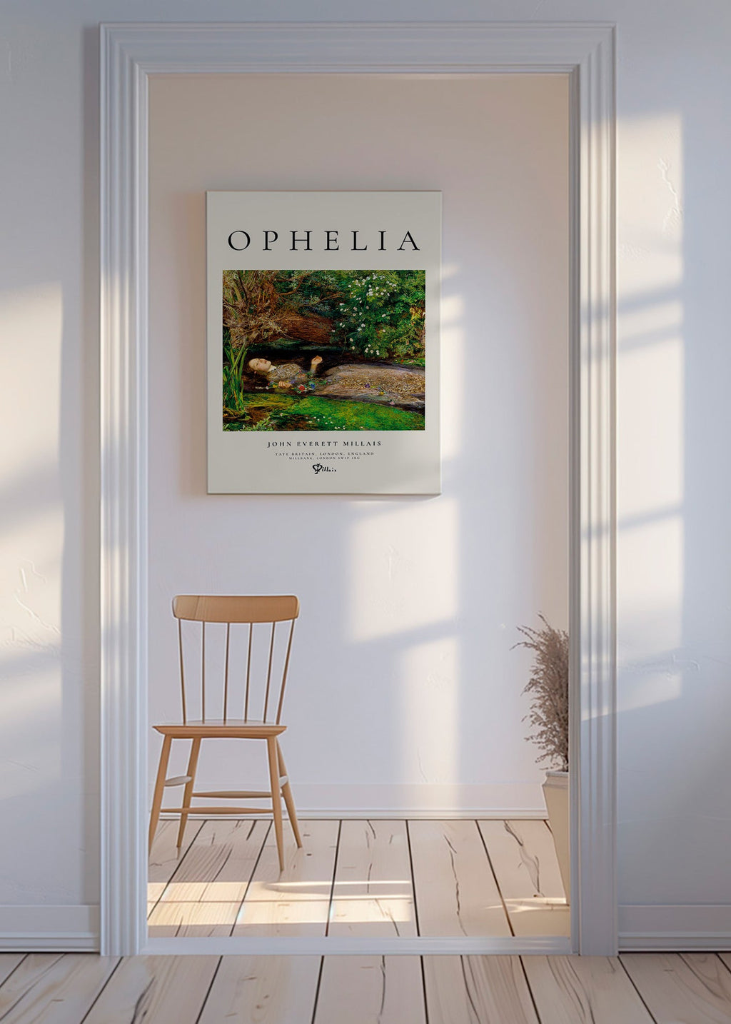 Plakat botaniczny Ophelia przy strumieniu