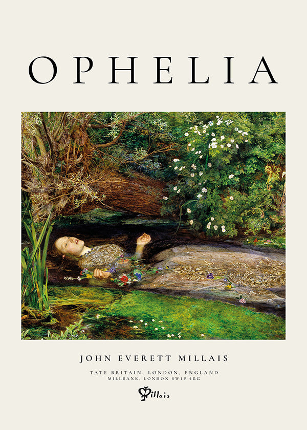 Plakat botaniczny Ophelia przy strumieniu
